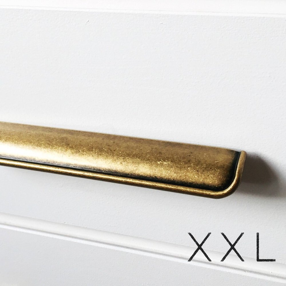 New! ELLA (Size: XXL) Finger Tab Drawer Pull Antique Bronze Finish
